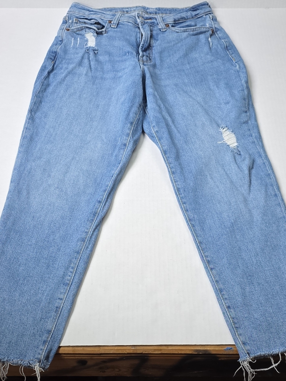 Old Navy Light Blue Distressed Boyfriend Jeans